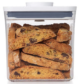 Good Grips POP 11233600 Food Container, 2.8 qt Capacity, Plastic, Clear, 6-1/2 in L, 6-1/2 in W, 6.3 in H