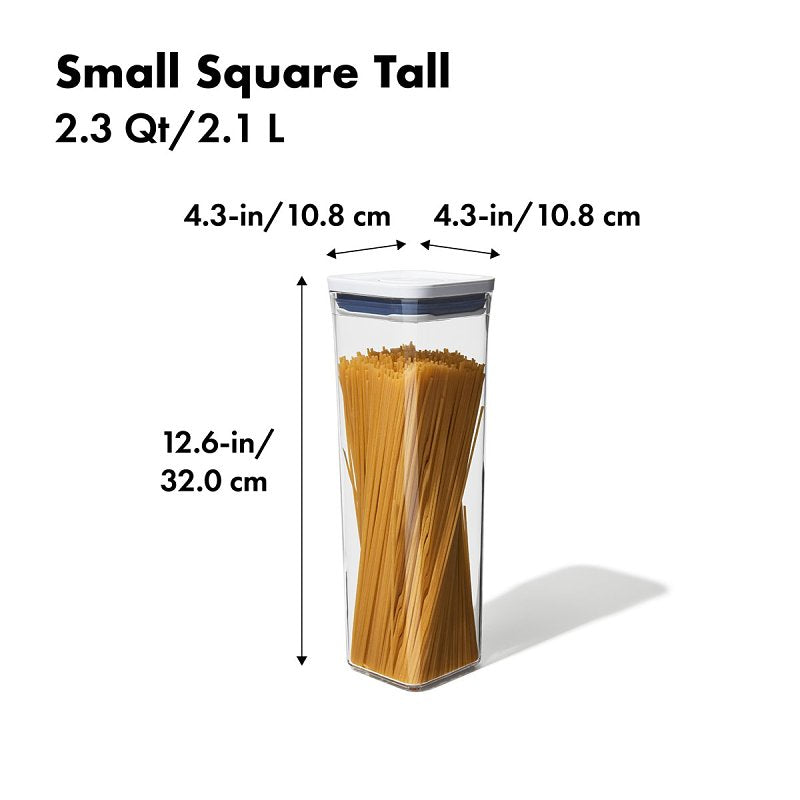 Good Grips 11233800 Tall Pop Container, 2.2 qt Capacity, 4.1 in L, 4.1 in W, 13 in H