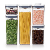 Good Grips 11235900 Series Pop Container Set, Square, Gray, 5/PK