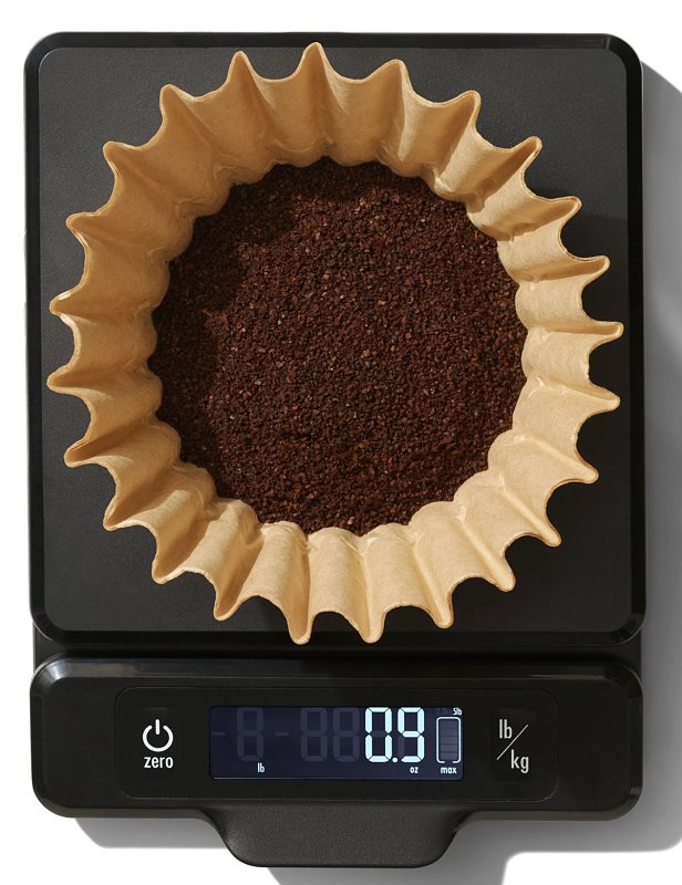 Good Grips 11238300 Food Scale with Pull Out Display, 5 lb Capacity, Backlight, Digital Display, g, oz