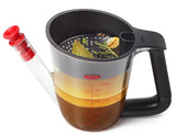 Good Grips 11273100 Fat Separator, 1 pt Capacity, 5.3 in L, 3 in W, 9 in H, Plastic/Silicone, Clear
