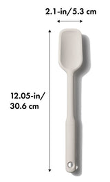 Good Grips 11280600 Spatula Spoon, 2-5/16 in W Blade, 11-3/4 in OAL, Silicone Blade, Black/White