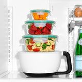 Good Grips 11325000 Batter Bowl with Lid, 4 qt Capacity, 12.28 in L, 9.89 in W, Plastic, White