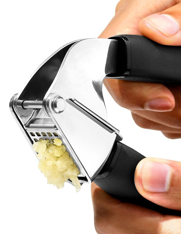 Good Grips 11327300 Garlic Press, Stainless Steel, Black, 10-1/2 in L