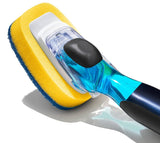 Good Grips 12361600 Soap Dispensing Dish Scrub, 12 in OAL, Comfortable, Non-Slip Grip Handle, Plastic/Rubber Handle
