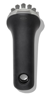 Good Grips 12375200 Brush, 5 in OAL, Cast Iron Trim, Non-Slip Grip Handle, Plastic Handle, Gray Handle