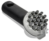 Good Grips 12375200 Brush, 5 in OAL, Cast Iron Trim, Non-Slip Grip Handle, Plastic Handle, Gray Handle