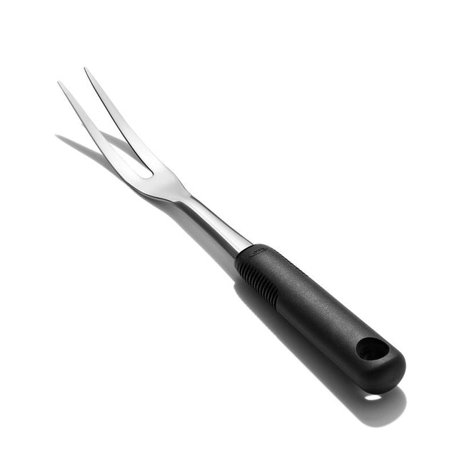 Good Grips 11283500 Carving Fork, 2-Tine, Stainless Steel Blade, Polished, 1 in OAW, 11.7 in OAL, Pack of 6