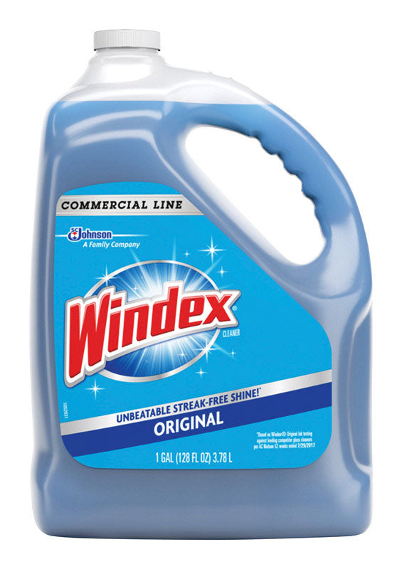 Windex Commercial Line No Scent Glass and Surface Cleaner 1 gal Liquid, Pack of 4