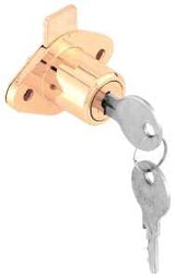 Defender Security U 9947 Drawer and Cabinet Lock, Keyed Lock, Y13 Yale Keyway, Steel, Brass