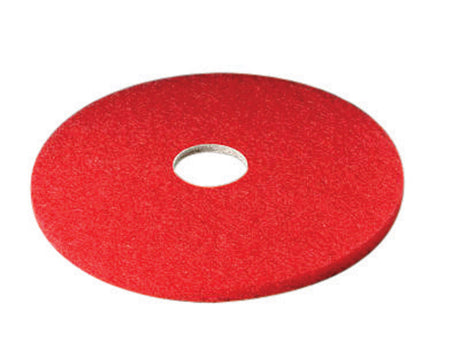 3M Scotch-Brite 16 in. D Non-Woven Natural/Polyester Fiber Buffer Floor Pad Red, Pack of 5