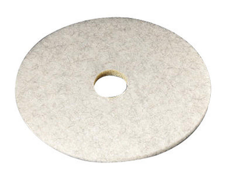 3M Natural Blend 19 in. D Non-Woven Natural/Polyester Fiber Floor Polishing Pad White, Pack of 5