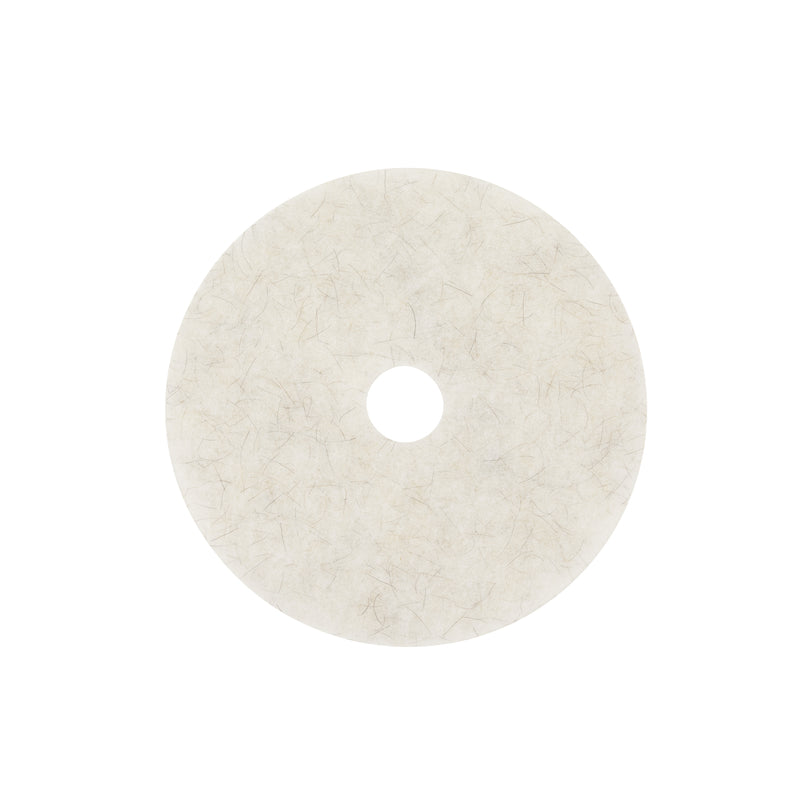 3M Natural Blend 20 in. D Non-Woven Natural/Polyester Fiber Floor Polishing Pad White, Pack of 5