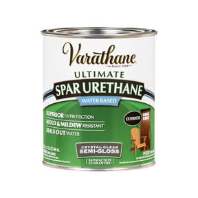 Varathane Ultimate Semi-Gloss Clear Water-Based Spar Urethane 1 qt, Pack of 2