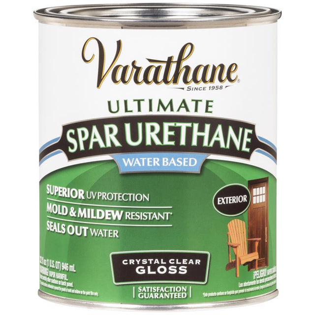 Varathane Ultimate Gloss Clear Water-Based Spar Urethane 1 qt, Pack of 2
