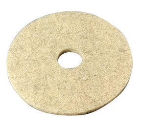 3M Natural Blend 17 in. D Non-Woven Natural/Polyester Fiber Floor Polishing Pad Tan, Pack of 5