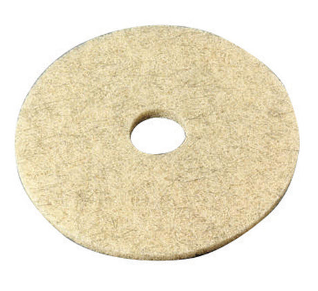 3M Natural Blend 17 in. D Non-Woven Natural/Polyester Fiber Floor Polishing Pad Tan, Pack of 5