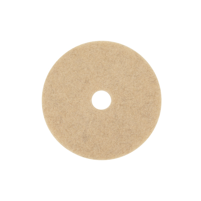 3M Natural Blend 17 in. D Non-Woven Natural/Polyester Fiber Floor Polishing Pad Tan, Pack of 5