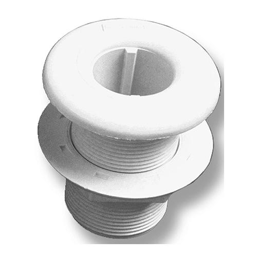 Forespar CF251 Marelon Full Threaded Mushroom Head Thru Hull w/Nut, White