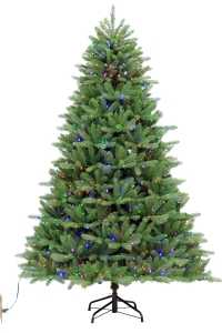 PULEO ASIA LIMITED 314-OTG-75F5LDF6 Ontario Tree, 7.5 ft H, Fir Family, UL Adapter, LED Lights Bulb