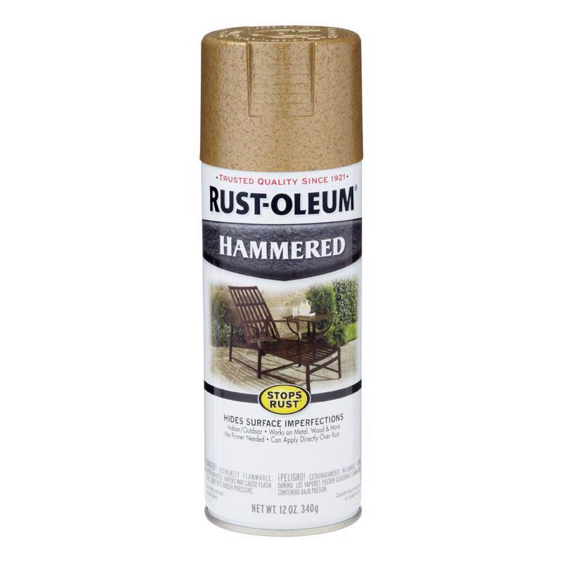 Rust-Oleum Stops Rust Hammered Gold Spray Paint 12 oz