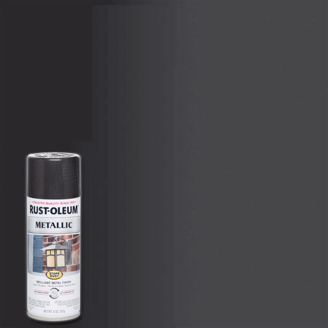 Rust-Oleum Stops Rust Metallic Black Night Metallic Spray Paint 11 oz