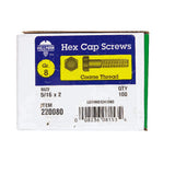 HILLMAN 5/16 in. D X 2 in. L Heat Treated Steel Hex Head Cap Screw 100 pk