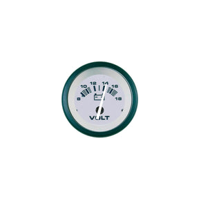 Sierra 61548P Driftwood Series 2" Black & Gray 8-18 VDC Dial Range Voltmeter Gauge