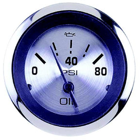 Sierra 63479P Sterling Series 2″ Stainless Steel Electric 0-80 PSI Dial Range Oil Pressure Gauge & Requires ″C″ Sender Code
