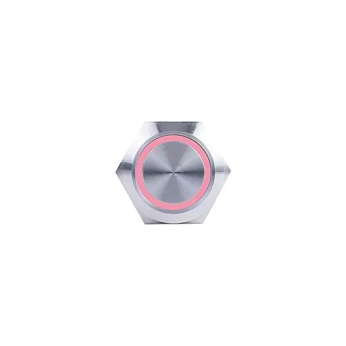 Sierra AV10030R Push-Button Switch, Off/(On), Red Halo LED