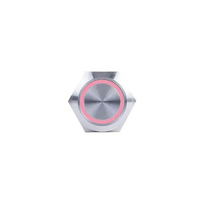 Sierra AV10030R Push-Button Switch, Off/(On), Red Halo LED