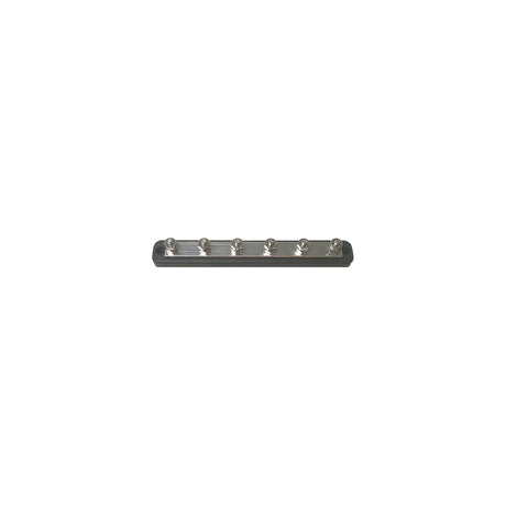 6 Gang 1/4" Stud Type Bus Bar, 150 Amp