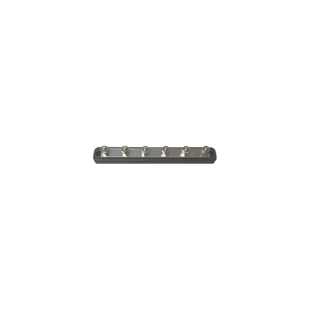 6 Gang 1/4" Stud Type Bus Bar, 150 Amp
