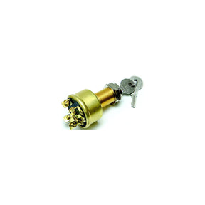 Sierra MP39040 Magneto 3 Position 1 1/8″ Brass 5 Screw Terminal 12V 10 Amp Ignition Starter Switch
