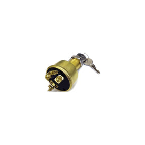 Sierra Conventional 3 Position 1 1/8″ Brass 3 Screw Terminal 12V 15 Amp Ignition Starter Switch