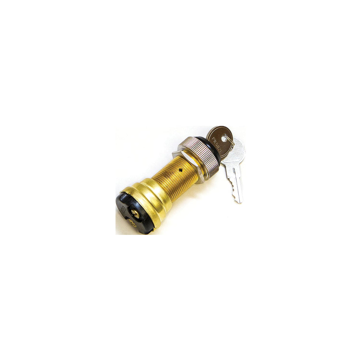 Sierra Conventional 2 Position 1 1/8″ Brass 2 Screw Terminal 12V 15 Amp Ignition Starter Switch
