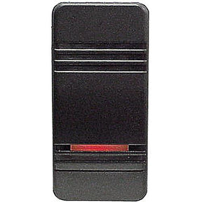 Contura III Illuminated Weather Resistant Illuminated Rocker Switch, Mom On/Off/On, Black