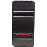 Contura III Illuminated Weather Resistant Illuminated Rocker Switch, Mom On/Off/On, Black