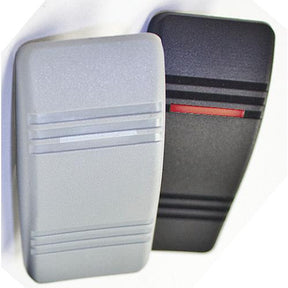Contura III Illuminated Weather Resistant Illuminated Rocker Switch, On/Off, Black & Gray