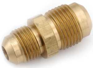 Anderson Metals 754056-1008 Tube Union, 5/8 x 1/2 in, Flare, Brass