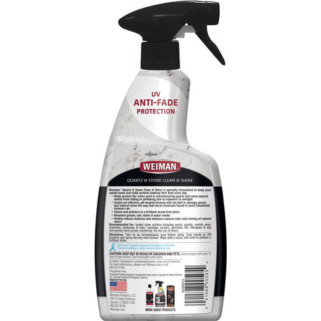 Weiman Citrus Scent Quartz and Stone Daily Cleaner 24 oz Spray, Pack of 6