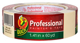 Duck 1362489 Painter's Tape, Professional-Grade, 60 yd L, 1.41 in W, Beige