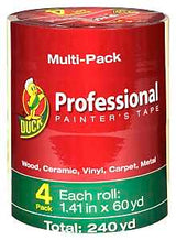 Duck 1362492 Painter's Tape, Professional-Grade, 60 yd L, 1.41 in W, Beige, 4/PK