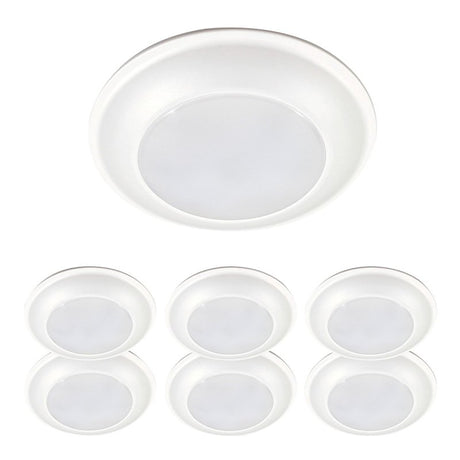 Halo HLS HLS6099501EWH-6BP Surface Light, 132 mA, 120 V, 16 W, LED Lamp, 900 Lumens, 5000 K Color Temp