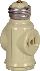 Eaton Wiring Devices BP715V Adapter, 660 W, 2 -Outlet, Thermoplastic, Ivory