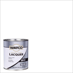WATCO Gloss Clear Oil-Based Alkyd Wood Finish Lacquer 1 qt, Pack of 6