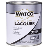 WATCO Gloss Clear Oil-Based Alkyd Wood Finish Lacquer 1 qt, Pack of 6