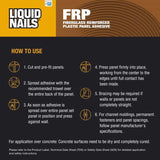 Liquid Nails FRP Fiberglass Reinforced Plastic Panel High Strength Acrylic Latex Off White Adhesive