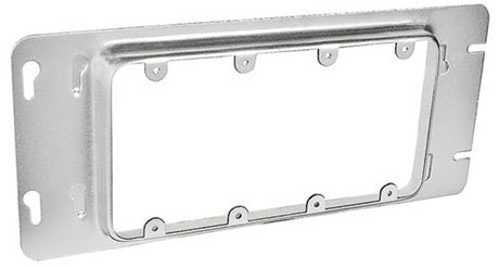 Southwire GBDC-344-UPC Device Ring, 3/4 in L, Rectangular, 4-Gang, Steel, Silver, Galvanized