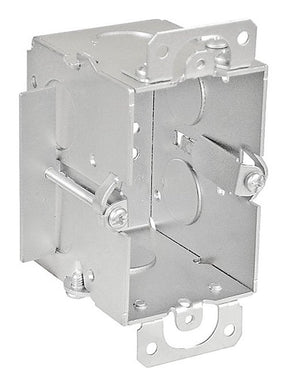 Southwire G601-OW-UPC Switch Box, 1-Gang, 8-Knockout, 1/2 in Knockout, Steel, Silver, Galvanized